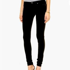 AG Adriano Goldschmied velvet super skinny “the legging” black jeans